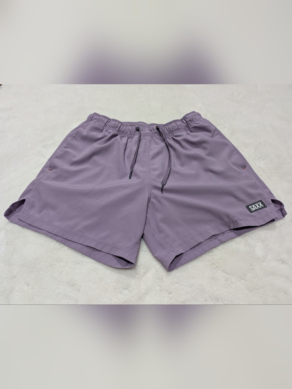 Saxx Shorts Purple Lined Small 5"